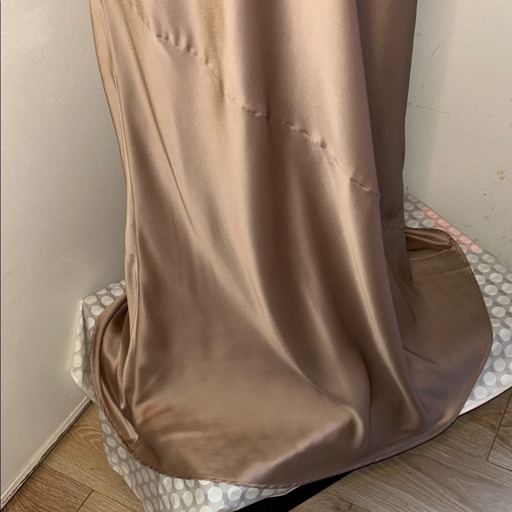 Show Me Your MuMu Taupe Floor Length Formal Prom Special Occassion Slip Dress - Picture 6 of 14